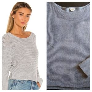 Garage Sweater Drop Shoulder Cropped Scoop…